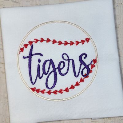 tigers baseball embroidery design